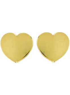 Boucles d'oreilles coeur plat or 750/1000