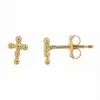 Boucles d'oreilles croix boules