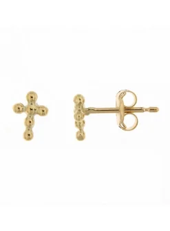 Boucles d'oreilles croix boules