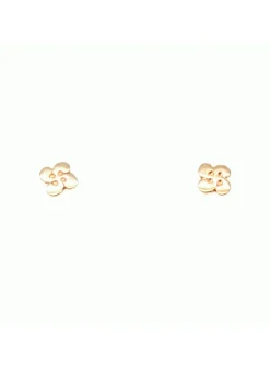 Boucles d'oreilles croix basque or 9 carats 6mm