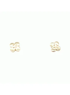 Boucles d'oreilles croix basque plate 8 mm