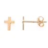 Boucles d'oreilles Croix or jaune 18 carats