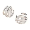 Boucles d'oreilles créoles Agatha Trijonc argent