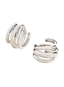 Boucles d'oreilles créoles Agatha Trijonc argent
