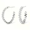Boucles d'oreilles créoles PdPaola Crown argent