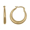 Boucles d'oreilles créoles chute or jaune 18K