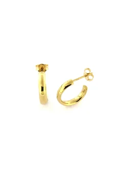 Boucles d'oreilles créoles ouvertes or jaune 18K_x005f_x000D_20 mm