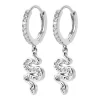 Boucles d'oreilles créoles Brillaxis serpent argent