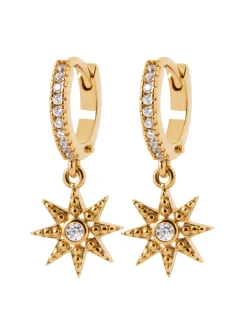 Boucles d'oreilles créoles Brillaxis étoile