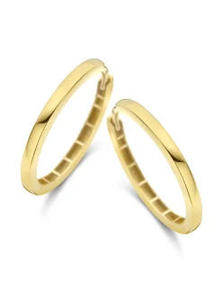 Boucles d'oreilles créoles or jaune 18 carats 18 mm