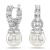Boucles d'oreilles créoles Matrix Pearl