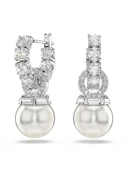 Boucles d'oreilles créoles Matrix Pearl