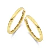 Boucles d'oreilles créoles or jaune 18 carats 13 mm