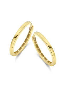 Boucles d'oreilles créoles or jaune 18 carats 13 mm