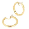 Boucles d'oreilles créoles clips Zag Bijoux Christin_x005f_x000D_e acier doré 40mm
