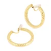 Boucles d'oreilles créoles clips Zag Bijoux Cecile_x005f_x000D_acier doré 40mm