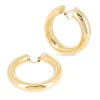 Boucles d'oreilles créoles clips Zag Bijoux Henria_x005f_x000D_acier doré 50mm, fil rond 8 mm