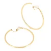 Boucles d'oreilles créoles clips Zag Bijoux_x005f_x000D_acier doré
