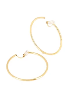 Boucles d'oreilles créoles clips Zag Bijoux_x005f_x000D_acier doré