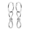 Boucles d'oreilles créoles Brillaxis motif infini_x005f_x000D_Argent et OZ