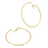 Boucles d'oreilles créoles à clips Zag Bijoux Samira_x005f_x000D_acier doré 35 mm