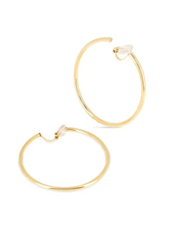 Boucles d'oreilles créoles à clips Zag Bijoux Samira_x005f_x000D_acier doré 35 mm
