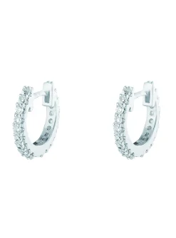 Boucles d'oreilles créoles Agatha Austral argent