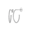 Boucles d'oreilles créoles or blanc diamants