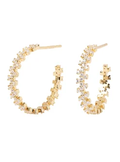 Boucles d'oreilles créoles PDPaola Crown dorées