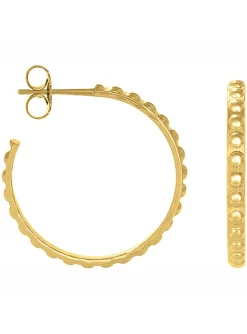 Boucles d'oreilles créoles Saunier plaquée or