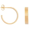 Boucles d'oreilles créoles Saunier plaqué or_x005f_x000D_ligne Tavillon