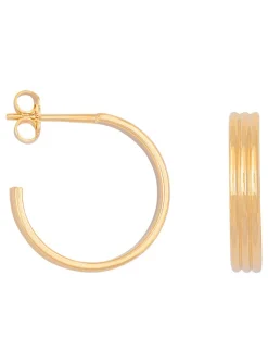 Boucles d'oreilles créoles Saunier plaqué or_x005f_x000D_ligne Tavillon