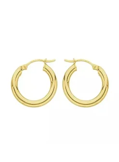 Boucles d'oreilles créoles or jaune 18 carats 16 mm