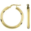 Boucles d'oreilles créoles or jaune 18 carats 20 mm