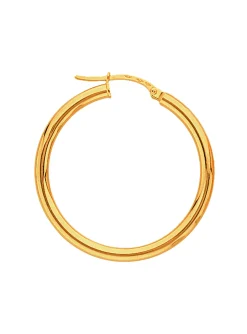 Boucles d'oreilles créoles or jaune 18 carats 30 mm