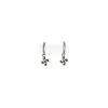 Boucles d'oreilles créoles croix basque argent