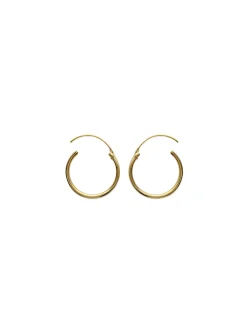 Boucles d'oreilles créoles plaqué or 25 mm