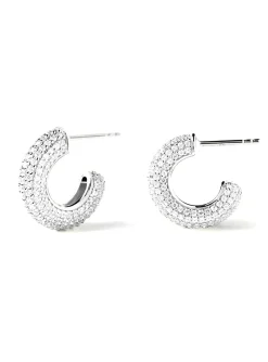 Boucles d'oreilles créoles PdPaola King argent