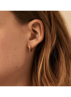 Boucles d'oreilles créoles Agatha Austral dorées