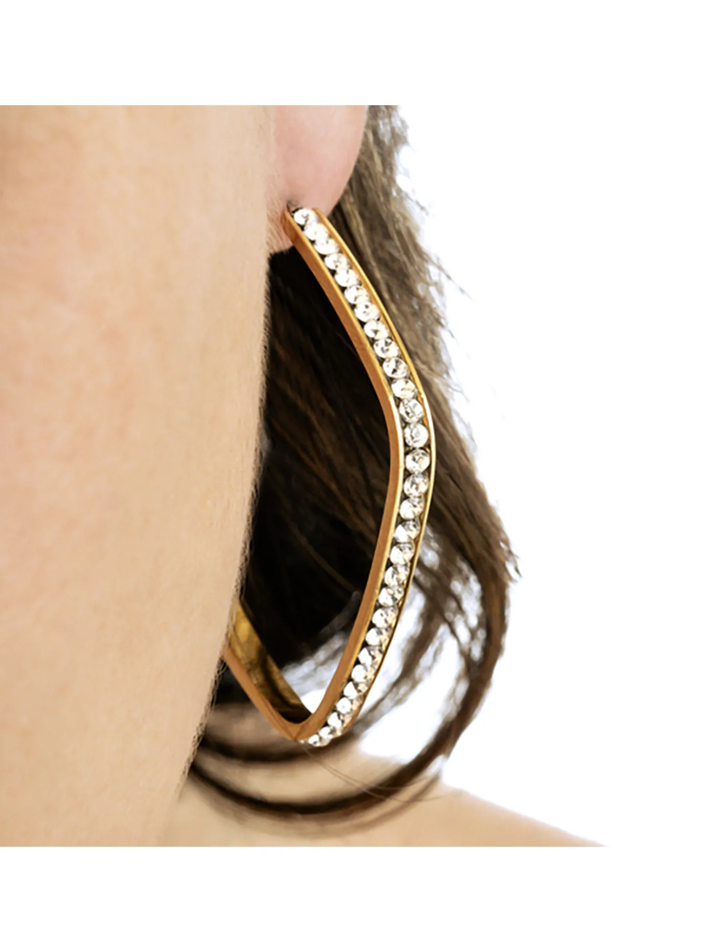 Boucles d'oreilles créoles carrées Lotus Style
