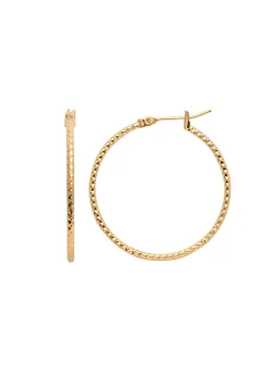 Boucles d'oreilles Créoles Brillaxis ciselées 30 mm