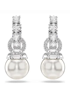 Boucles d'oreilles créoles Matrix Pearl