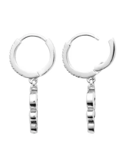 Boucles d'oreilles créoles Brillaxis serpent argent