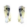 Boucles d'oreilles demi créole or bicolore