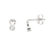 Boucles d'oreilles diamants or blanc 750/1000