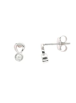 Boucles d'oreilles diamants or blanc 750/1000