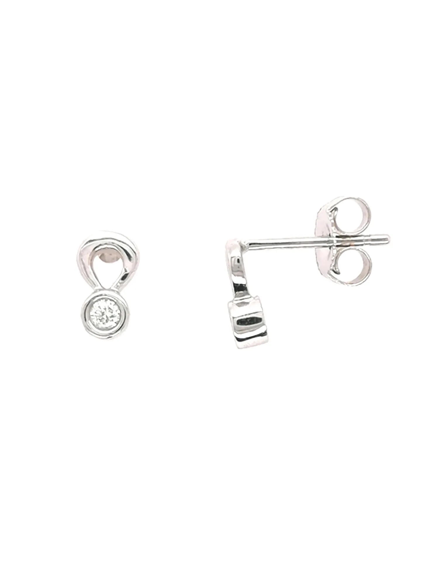 Boucles d'oreilles diamants or blanc 750/1000