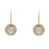 Boucles d'oreilles dormeuse Brillaxis_x005f_x000D_Oxydes de zirconium et or jaune 18k
