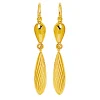 Boucles d'oreilles dormeuse Brillaxis pendant quille_x005f_x000D_striée or