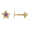 Boucles d'oreilles enfant Brillaxis_x005f_x000D_étoiles en or jaune 18k